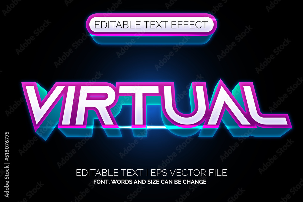 Naklejka premium gradient modern virtual text effect