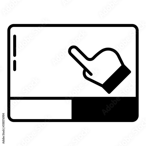 laptop touchpad icon on transparent background