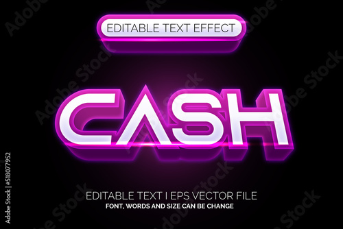 gradient purple cash text effect