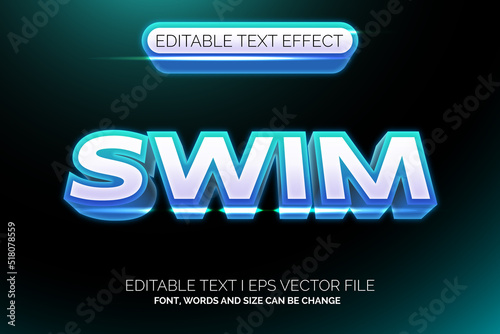 gradient modern swim text effect