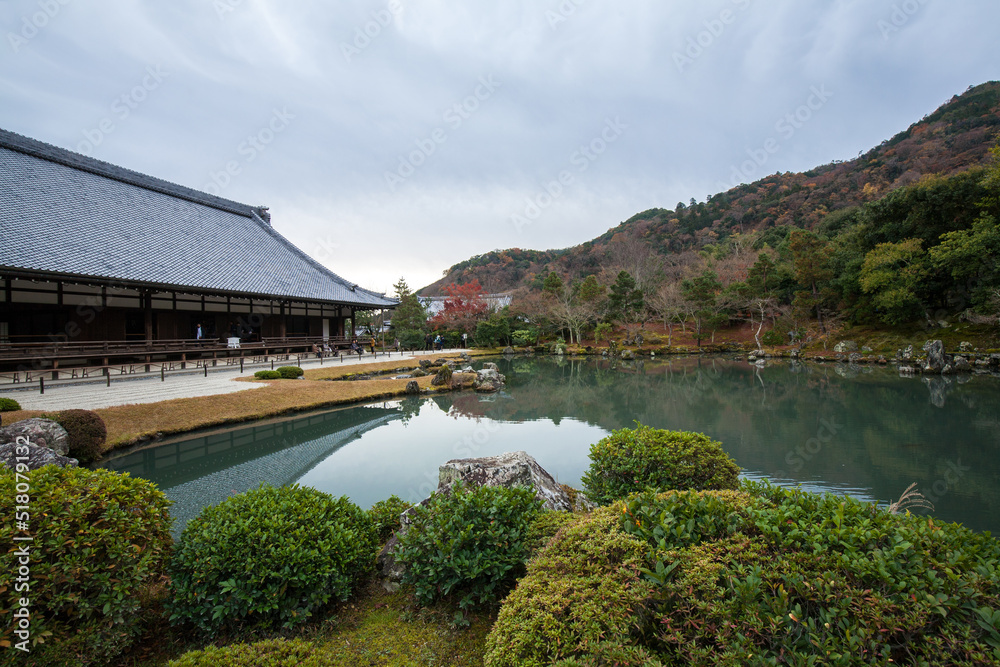 Autumn Japanese Garden in Tenryu-ji Temple, Kyoto, Japan Autumn Japanese Garden in Tenryu-ji Temple, Kyoto, Japan