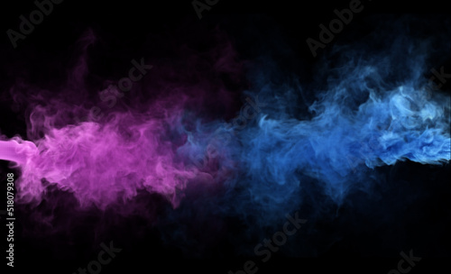 Magenta and Blue mystery smoke texture on a black background