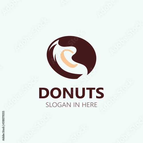 Donut logo image bakery food design, theme business template