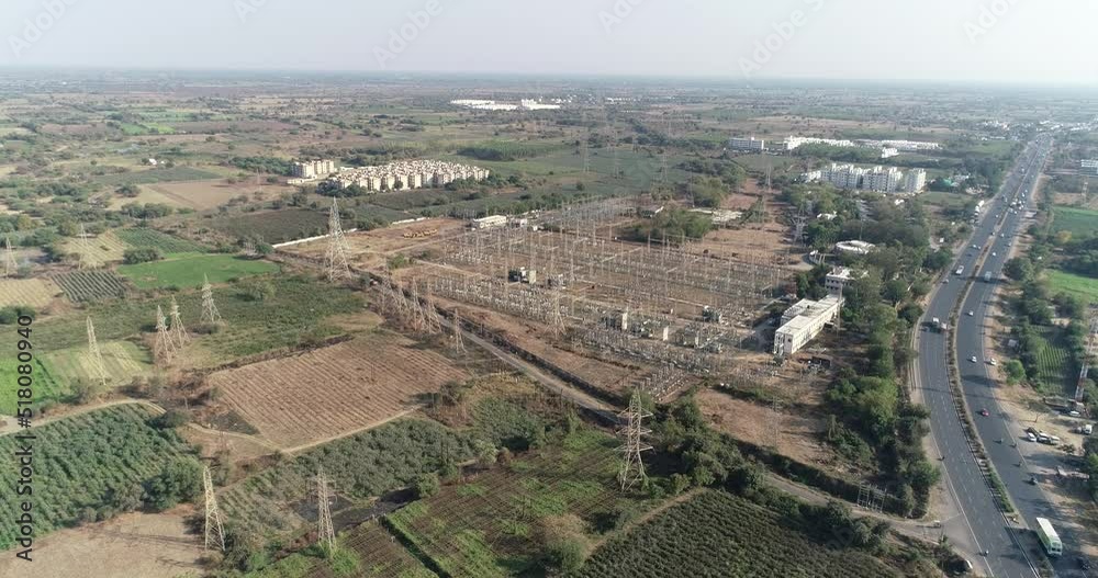 Drone shot of indian highway Drone shot of indian highway