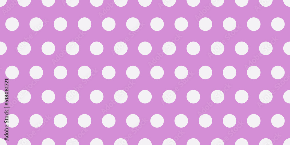 Pink polka dot. Simple repeating vector. Pink seamless polka dot pattern. Texture of white dots.