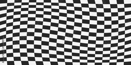 Vector seamless pattern of racing flag and checkered cells. The pattern is simple chess, like a racing flag. Vector checker pattern.