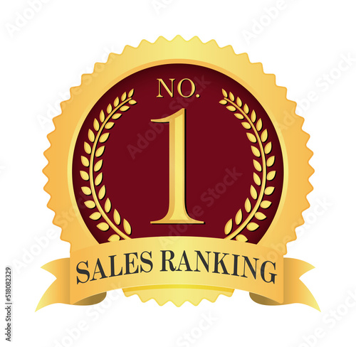 No.1 medal icon illustration | sales ranking