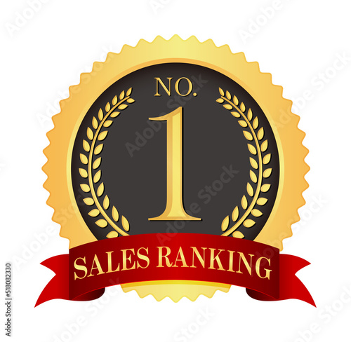 No.1 medal icon illustration | sales ranking