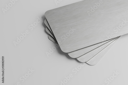 rounded corner horizontal metal business card