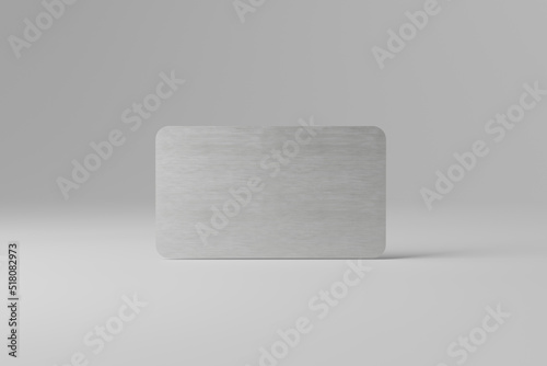 rounded corner horizontal metal business card