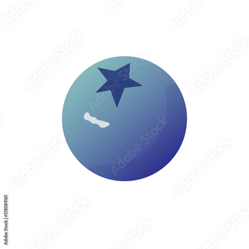 Vector Blueberry illustartion. Watercolor berry cartoon drawing.