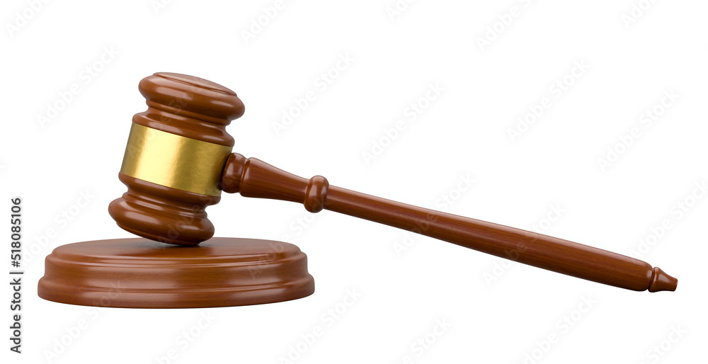 Judge's Gavel Isolated on White, Sentencing Concept Judge's Gavel Isolated on White, Sentencing Concept