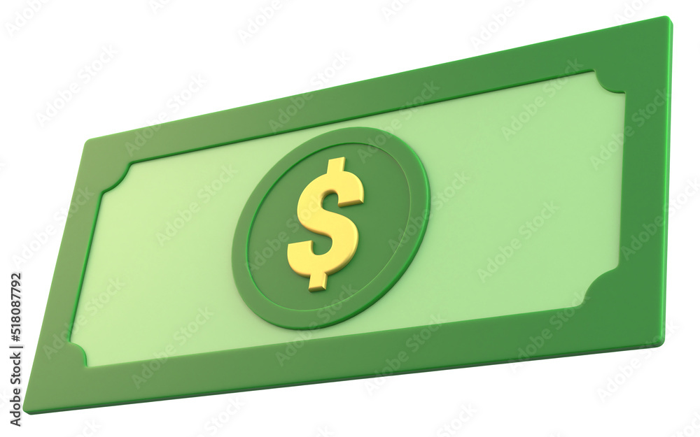 3D Money with Dollar Currency Symbol 3D Money with Dollar Currency Symbol