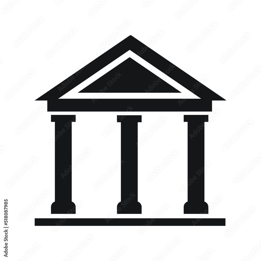 illustration of a column, illustration of court icon, building. solid vector design concept that is perfect for websites, apps, banners.
