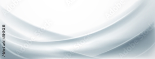 Abstract background in gray colors made of curved soft folds