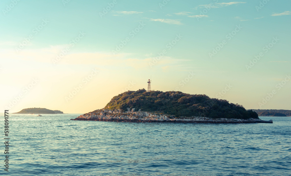 Island on the adriatic sea in croatia