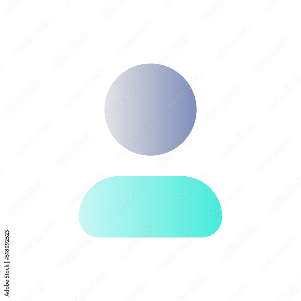 Contact flat gradient color ui icon. Address book management. Profile page. User name and phone number. Simple filled pictogram. GUI, UX design for mobile application. Vector isolated RGB illustration