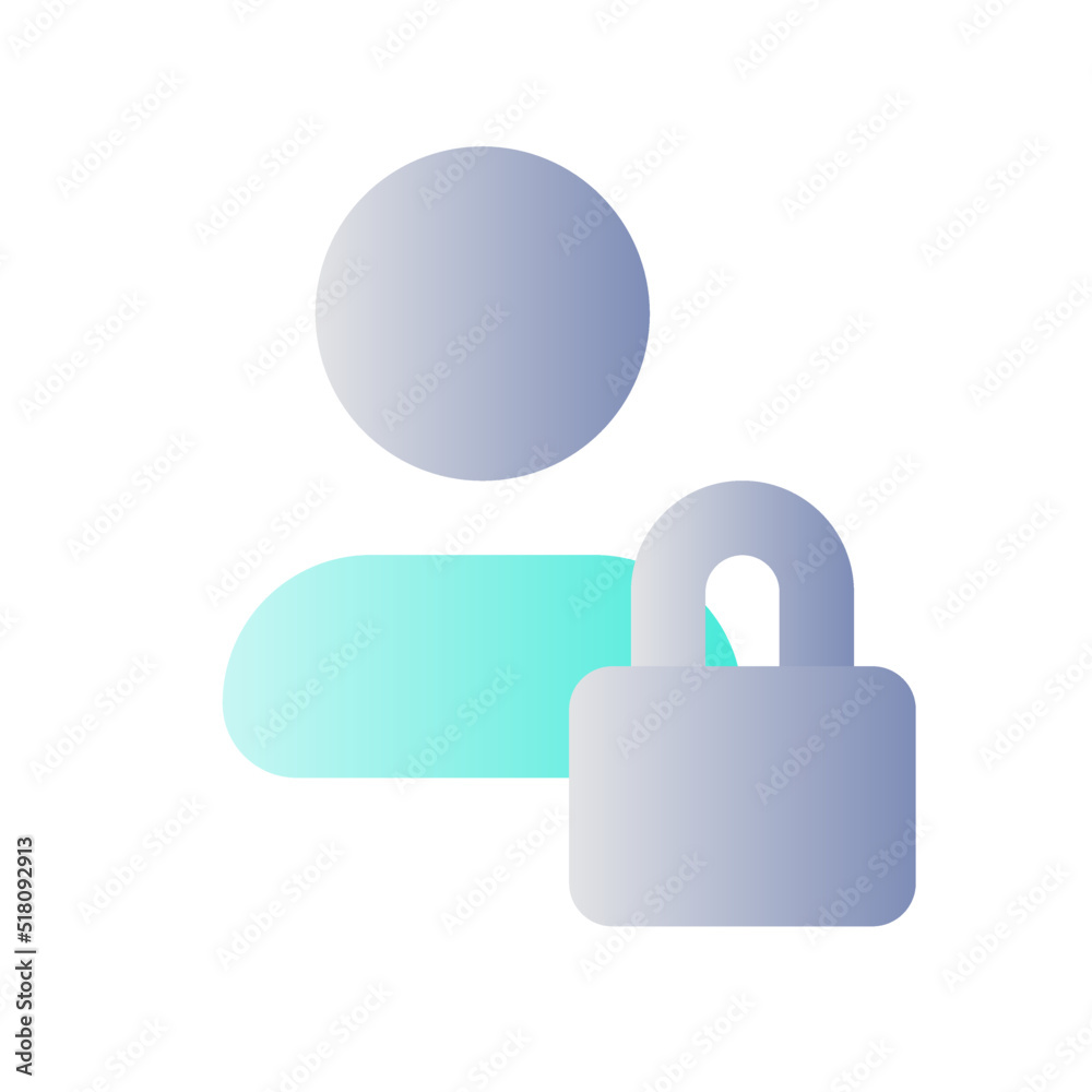 Hidden private contact flat gradient color ui icon. User profile under privacy. Phone contacts. Simple filled pictogram. GUI, UX design for mobile application. Vector isolated RGB illustration Hidden private contact flat gradient color ui icon. User profile under privacy. Phone contacts. Simple filled pictogram. GUI, UX design for mobile application. Vector isolated RGB illustration