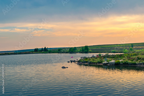 Sunset over the lake © Steven Clough