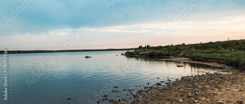 sunset over the lake