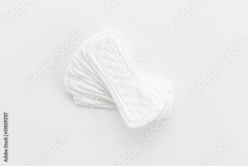 White pad. Menstruation period and daily hygiene concept