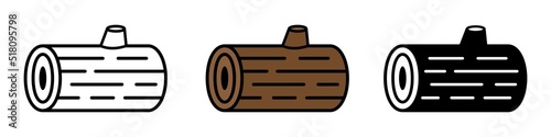 Wood icon. Log icon, vector illustration