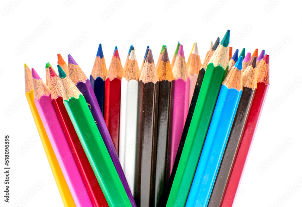 Color Pencil and Pencil With White Background Color Pencil and Pencil With White Background
