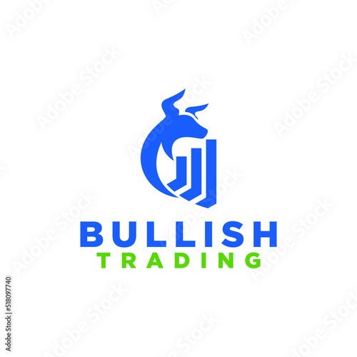 Business and Finance Logo with the Bull as the Symbol
