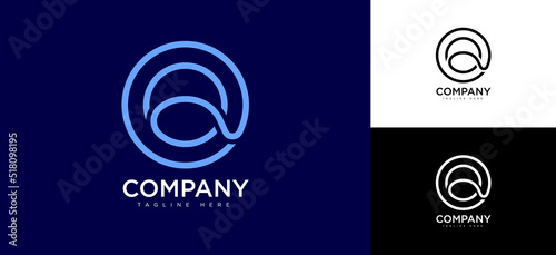 Letter Q Vector Logo Template Illustration Design. At sign Q design. Minimal icon design. Vector EPS 10.
