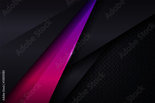 Modern Premium Abstract Realistic Overlap Gradient Glow Purple Pink on Dark Metallic Background
