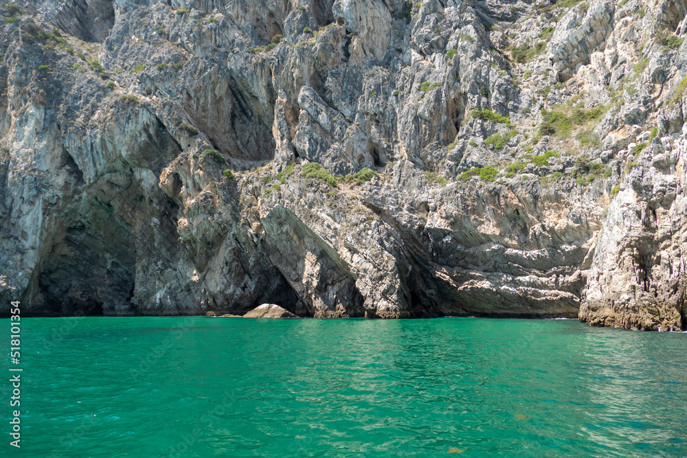 A hidden beach near the town of Sesimbra, a unknown secluded beach near Lisbon, Portugal A hidden beach near the town of Sesimbra, a unknown secluded beach near Lisbon, Portugal