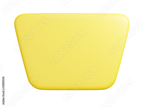 Free Download Banner plate 3d render - rectangular shaped yellow plaque with empty space for text for promotion and advertising poster - GFXLoad