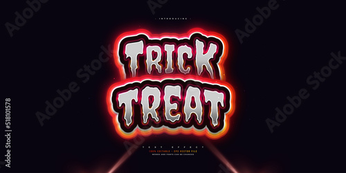 Editable Halloween Horror Text Style with Fire Effect
