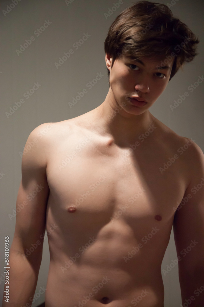 Fototapeta premium Handsome man with his shirt off