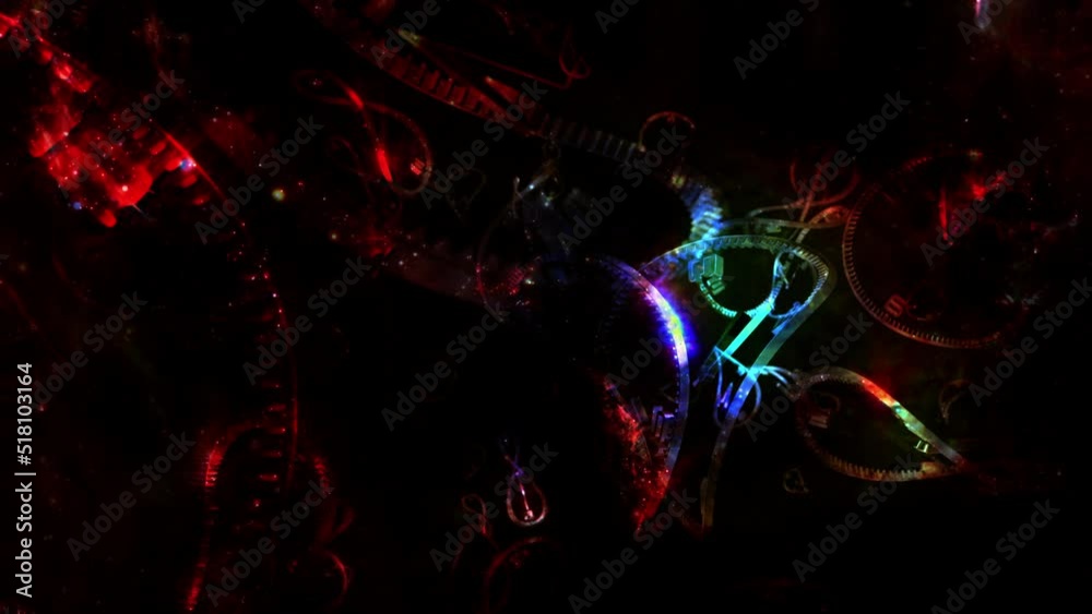 Loop dark space time Illusion abstract background. 4K 3D Loop Sci-Fi interstellar space travel 