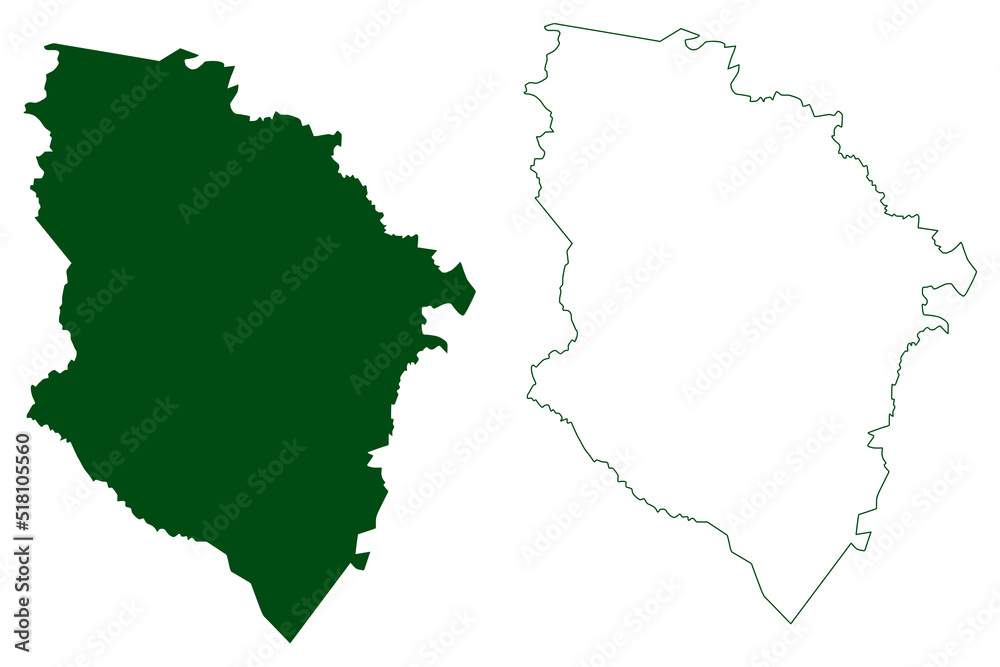 Obraz premium Balleza municipality (Free and Sovereign State of Chihuahua, Mexico, United Mexican States) map vector illustration, scribble sketch Balleza map