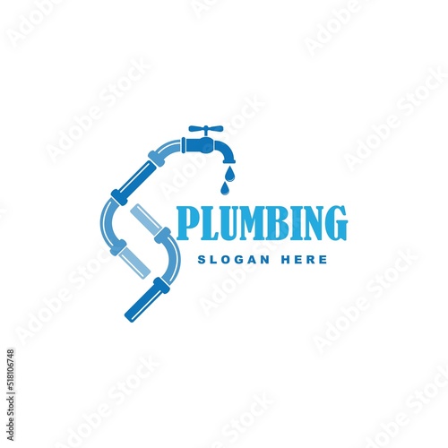 Plumbing logo vector icon