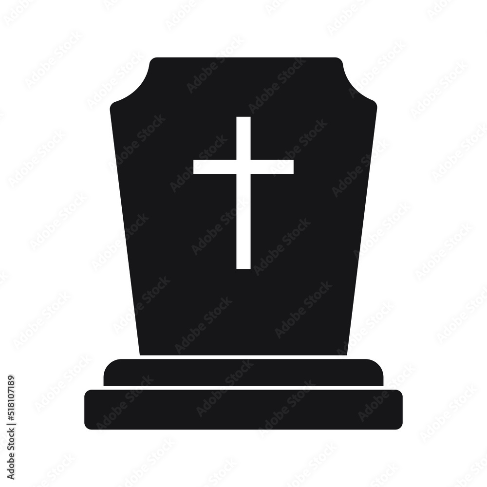 Tombstone icon. Rip grave icon vector. Tombstone icon. Rip grave icon vector.