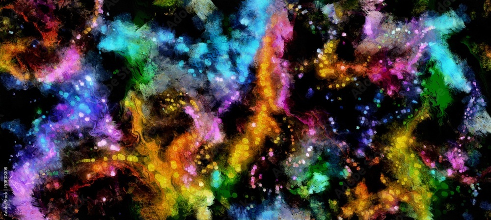 Abstract cosmic space and stars flowing digital fluid patterns in a painterly style - watercolor bright acrylic paint and ink styled bright abstract concept Abstract cosmic space and stars flowing digital fluid patterns in a painterly style - watercolor bright acrylic paint and ink styled bright abstract concept