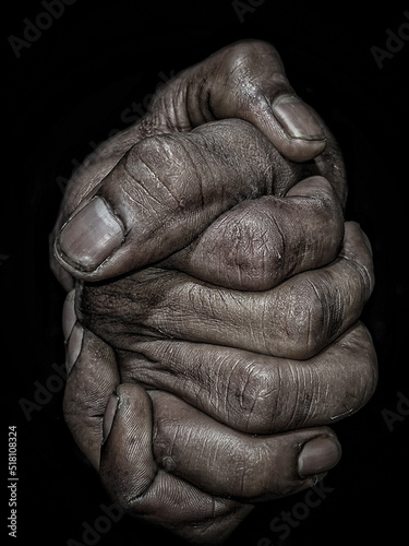 hands of the old person