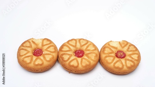 Strawberry jam biscuits