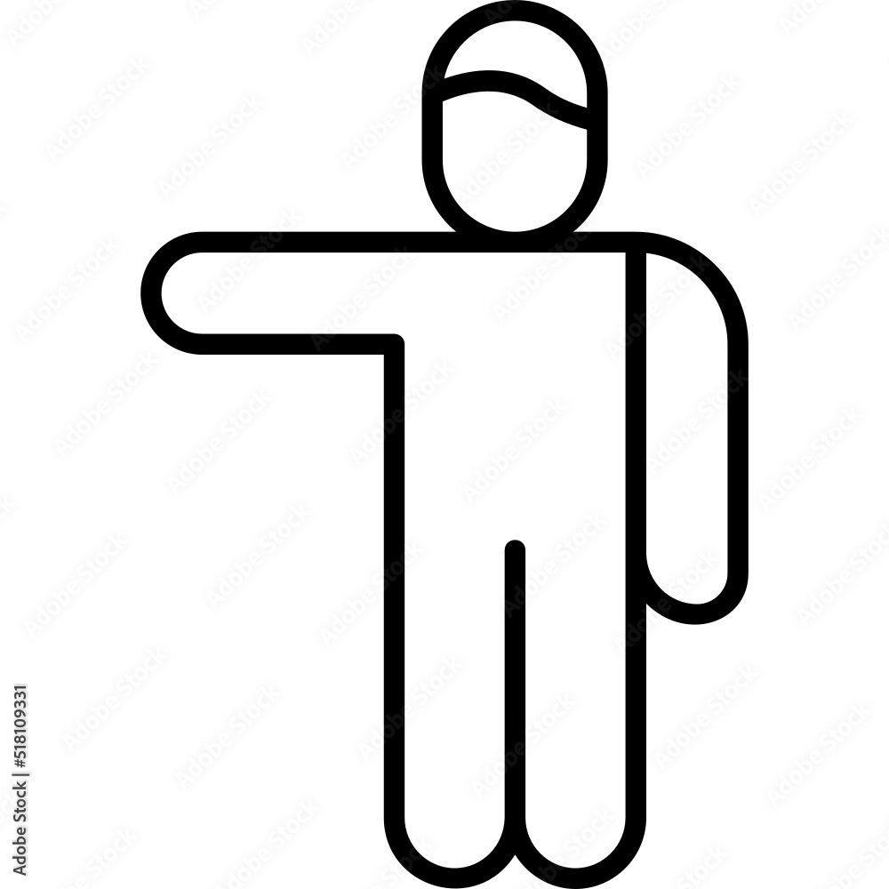 One Arm Bend Left Icon One Arm Bend Left Icon