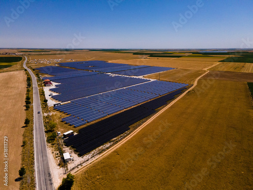 solar power plant. solar panels