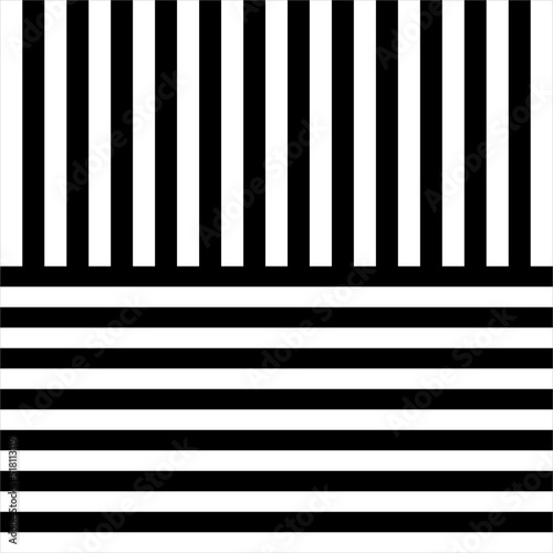 Stripes Motifs Pattern in Black White. Decoration for Interior, Exterior, Carpet, Textile, Garment, Cloth, Silk, Tile, Plastic, Paper, Wrapping, Wallpaper, Pillow, sofa, Background, Ect. Vector © Berkah Visual