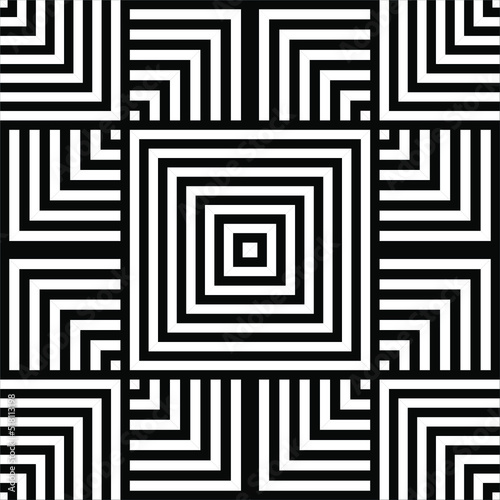 Stripes Motifs Pattern in Black White. Decoration for Interior, Exterior, Carpet, Textile, Garment, Cloth, Silk, Tile, Plastic, Paper, Wrapping, Wallpaper, Pillow, sofa, Background, Ect. Vector 