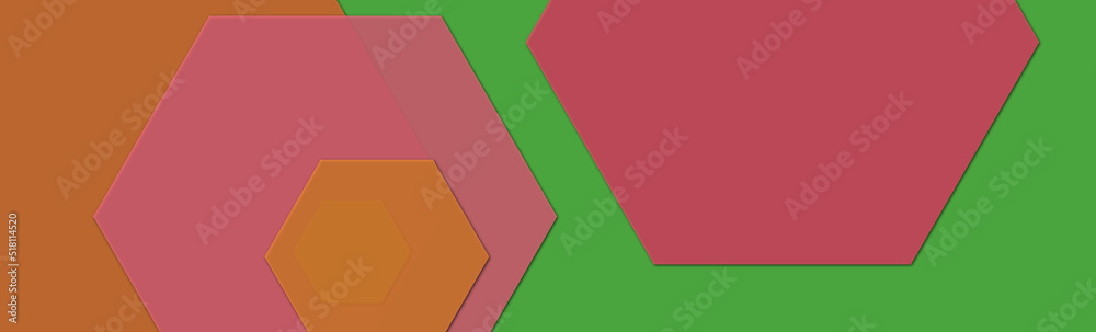 Hexagonal wallpaper with colorful background illustrations