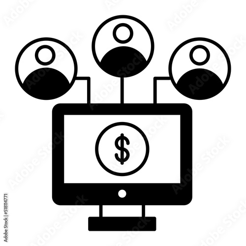 B2B Merchant Account vector icon design, Digital Marketing symbol, Search Engine Optimization Sign, SEO and SMM stock illustration, Browser Based Payment Gateway Concept