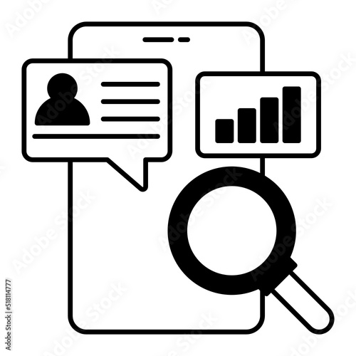 Group consulting vector icon design, Digital Marketing symbol, Search Engine Optimization Sign, SEO and SMM stock illustration, Demographics or Audience Selection Concept