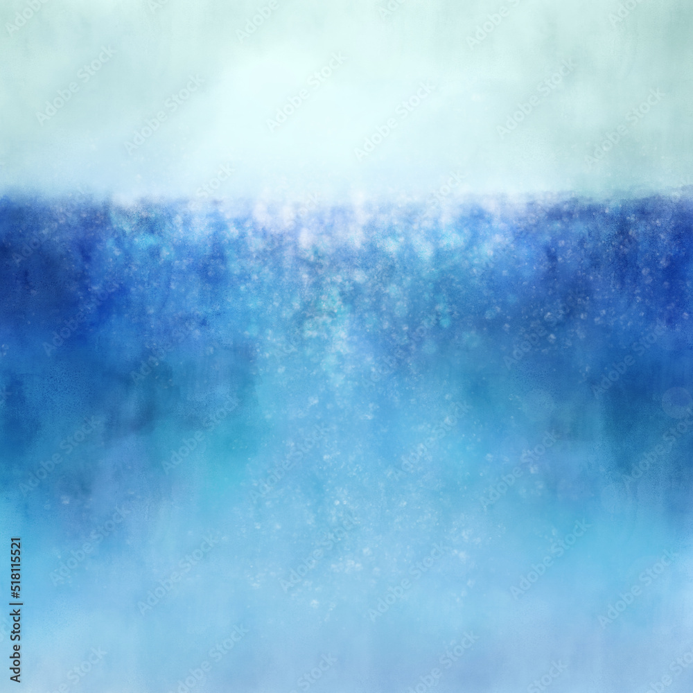 キラキラした海をイメージした水彩画風のイラスト