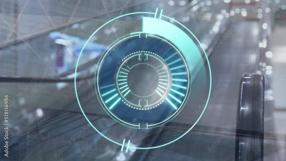 Animation of scan scope over escalator Animation of scan scope over escalator